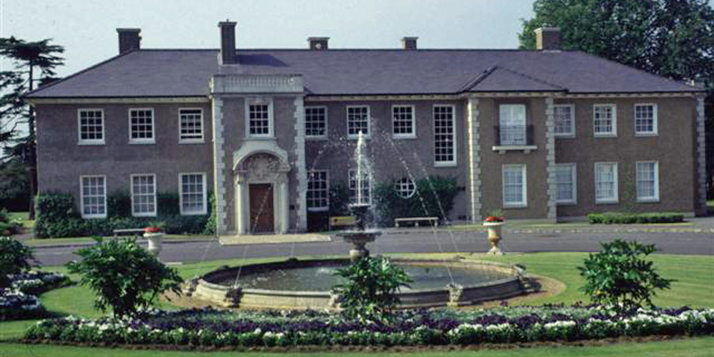 Sefton Park, with a fountain in the foreground